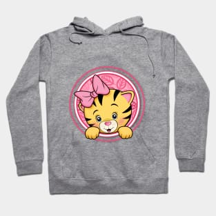 peek a boo baby tiger girl Hoodie